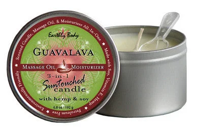 Vibrating wands with heat-3 In 1 Guavalava Suntouched Candle With Hemp - 6.8 oz.