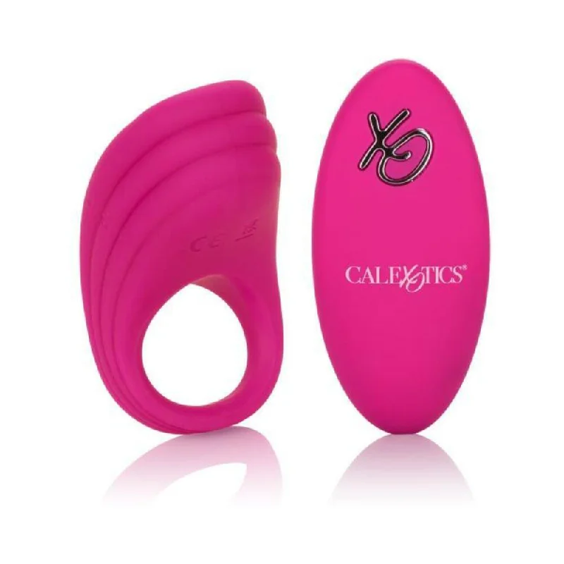 cock ring long term-Silicone Remote Rechargeable Pleasure Ring Pink