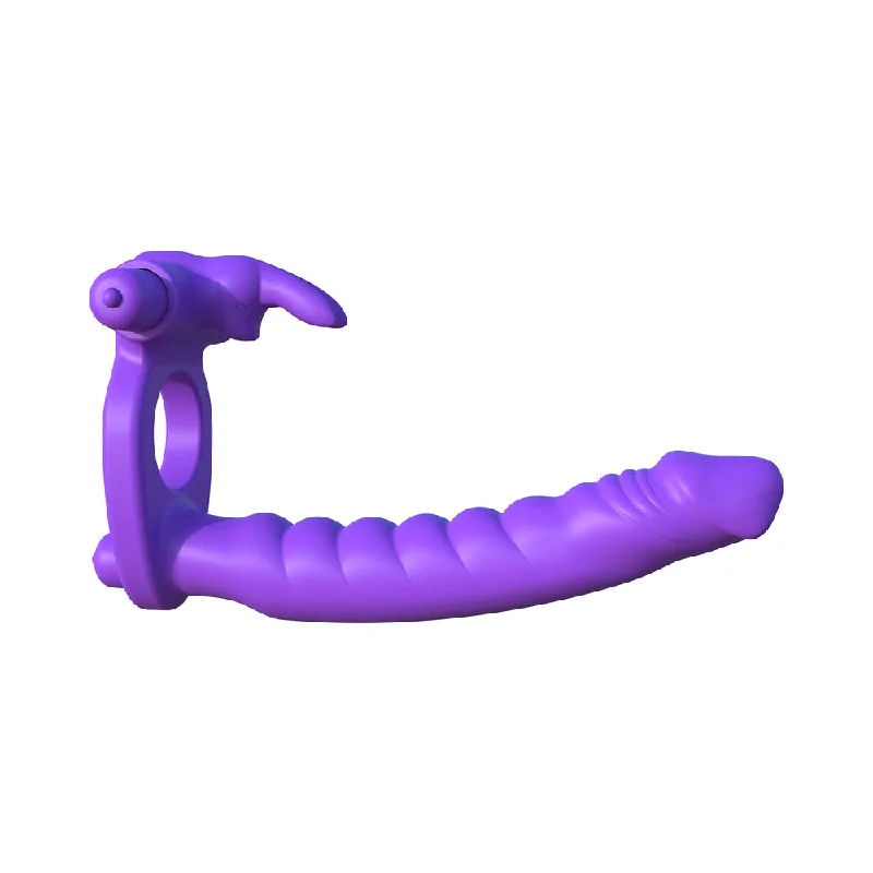 cock ring exotic-Fcr Silicone Double Pene Rabbit Purple