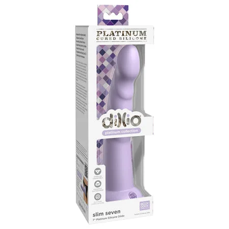 battery-operated-dildo-Dillio Slim Seven 7 in. Platinum Silicone Dildo - All Colors