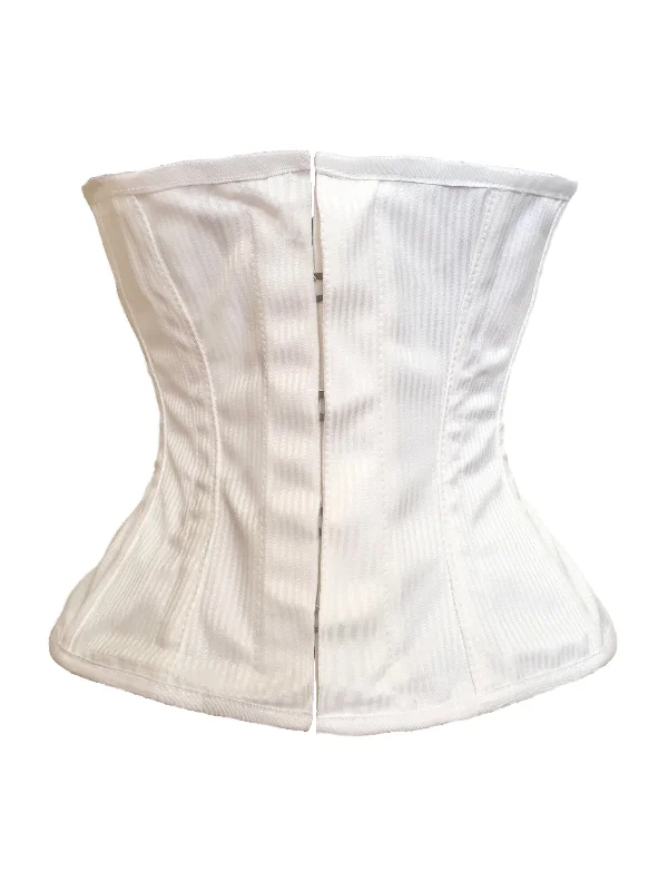 Corset with satin finish-Longline Underbust Corset in Coutil