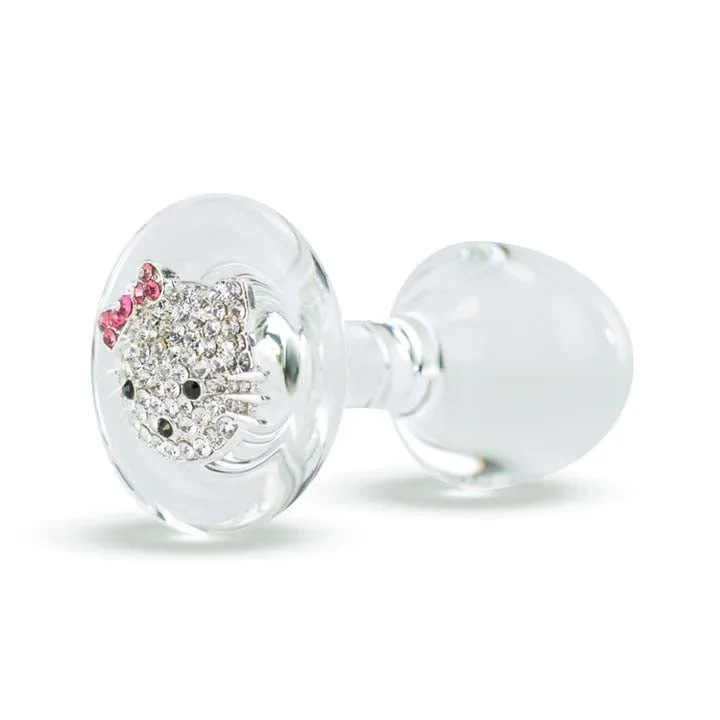 Discreet sex toy storage-Crystal Delights Kitty Plug - Clear