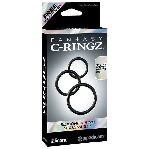 cock ring privacy-Fantasy C-ringz Silicone 3-ring Stamina Set