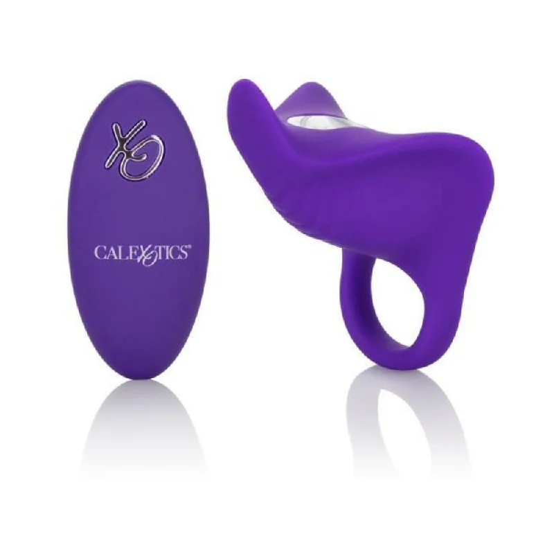 cock ring recyclable-Silicone Remote Rechargeable Orgasm Ring Purple