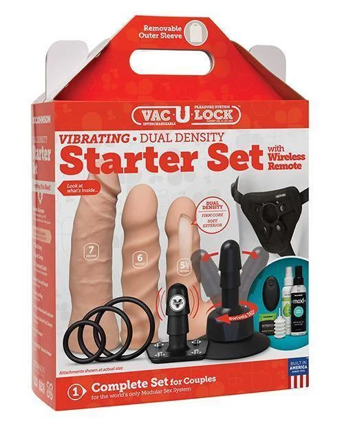 rubber-dildo-Vac-u-lock Dual Density Starter Set W/wireless Remote