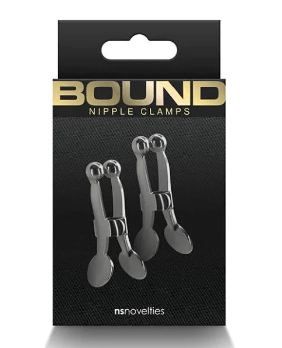 Rechargeable rabbit toys-Bound ''C1'' Nipple Clamps -Gunmetal