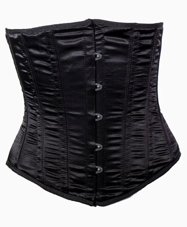 Corset for posture correction-Satin Doll Underbust Corset in Black