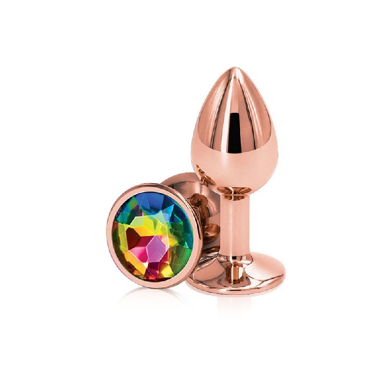 Sex toys for sensory play-Rear Assets - Rose Gold - Small - Rainbow