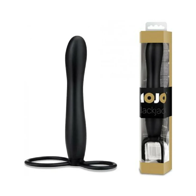 cock ring quick charge-Mojo Blackjack Silicone Strap On Black