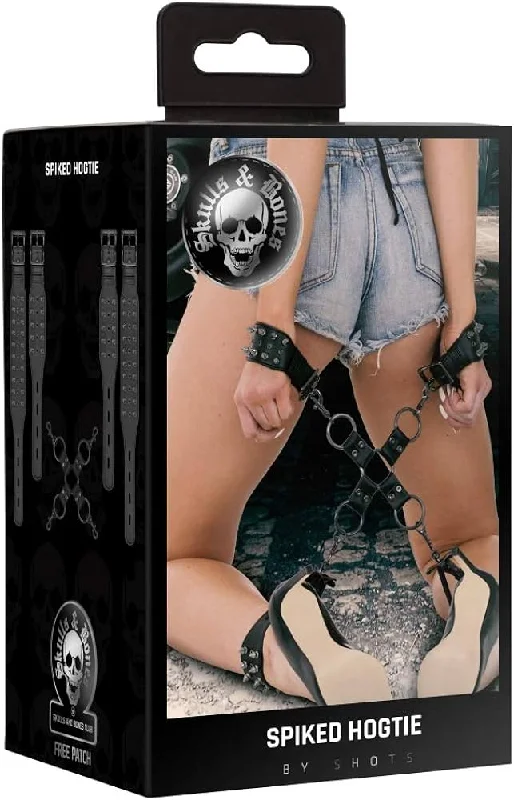 Quiet clit pulsing vibes-Ouch! Skulls & Bones ''Spiked'' Hogtie