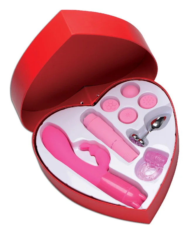 Quiet rabbit vibrators-Passion Deluxe Kit with Heart Gift Box