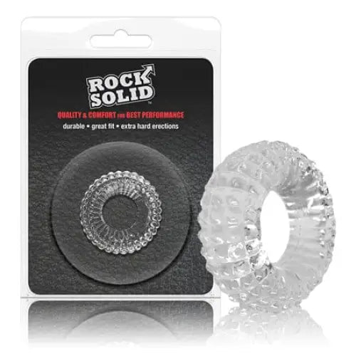 cock ring touch sensitive-Rock Solid Radial Clear C Ring in a Clamshell