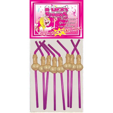 Luxury prostate stimulators-Dicky Straws - Pink - 8 Pack