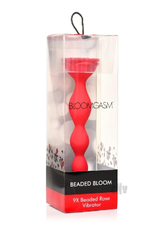 Quiet thrusting dildos-Bloomgasm Beaded Bloom Red