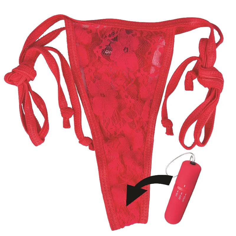 Vibrator small design-My Secret Screaming O Vibrating Panty Set - Red - Each