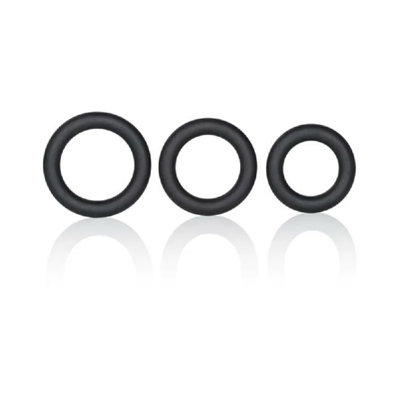 cock ring casual use-Dr. Joel Kaplan Silicone Support Rings - Black