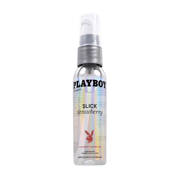 Luxury clit suction toys-Playboy Slick ''Strawberry'' Flavored Lube 2oz