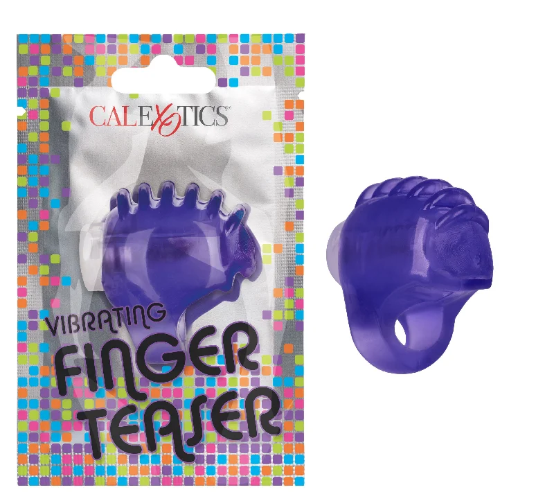 Vibrator mobile charger-Foil Pack Vibrating Finger Teaser - Purple