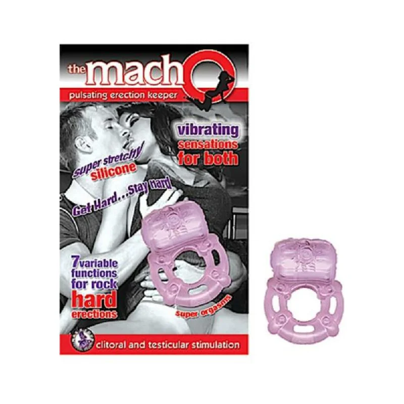 cock ring smooth surface-The Macho Erection Keeper 7 Function Vibrating Cockring Purple