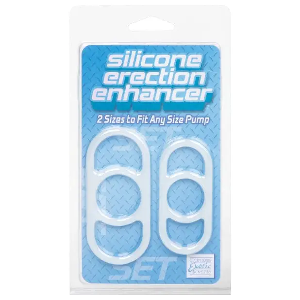 cock ring sizing myths-Silicone Erection Enhancers - Pack Of 2 White