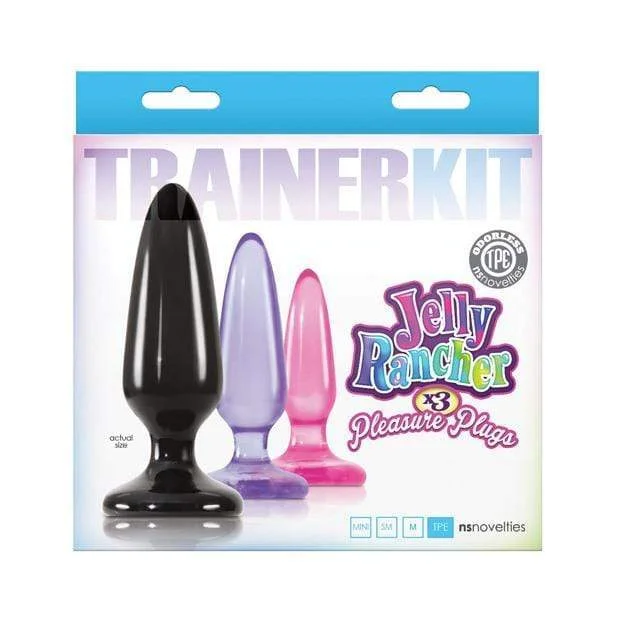 Textured dildos for pleasure-NS Novelties - Jelly Rancher Pleasure Butt Plug Trainer Kit (Multi Colour)