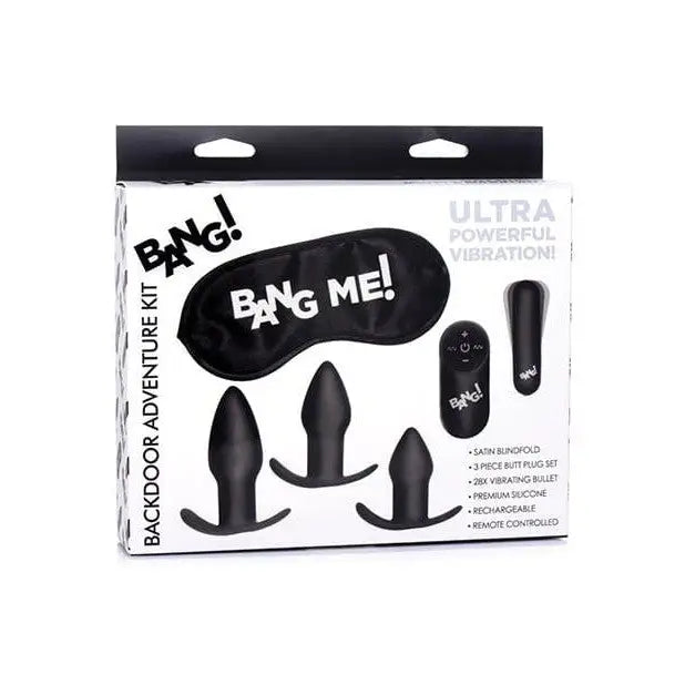 Wearable anal plugs-BANG! 28X Backdoor Adventure Remote Control 3 Piece Butt Plug Vibe Kit