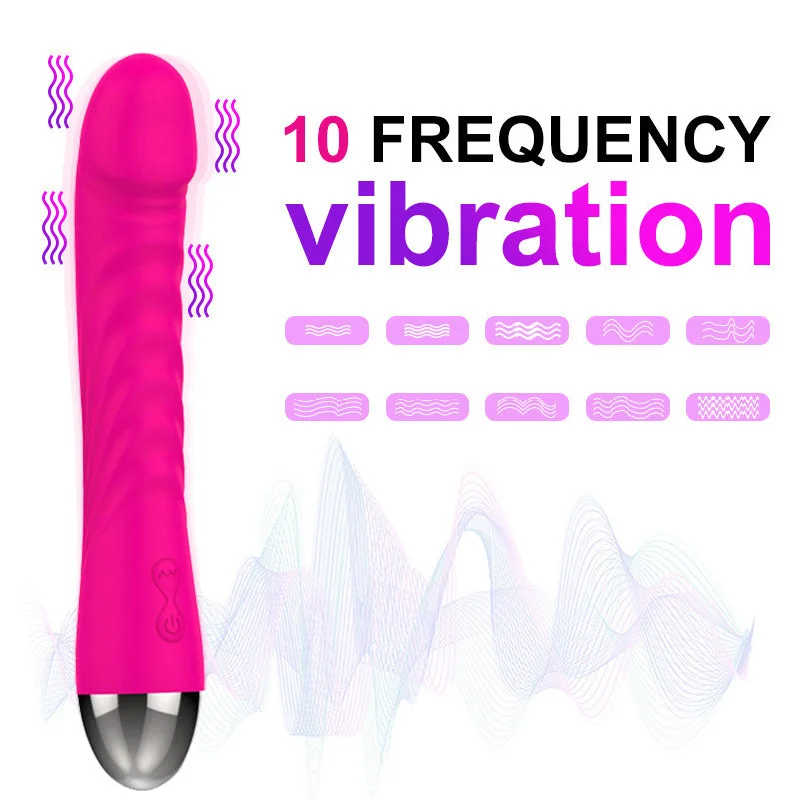 Vibrator partner toy-Realistic Dildo G Spot Vibrator - 10 Vibrating Clit Stimulation Female Sex Toys