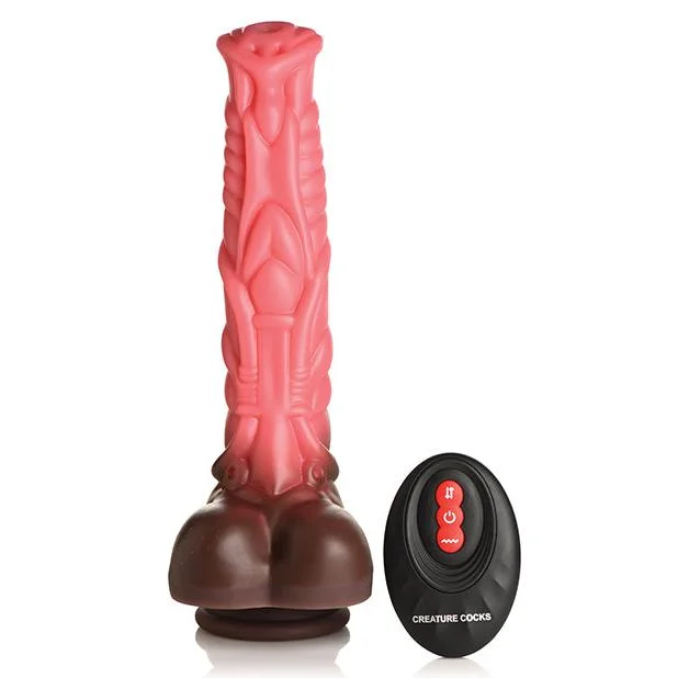 Vibrator versatile use-Creature Cocks Deluxe Centaur Thrusting & Vibrating Silicone Dildo