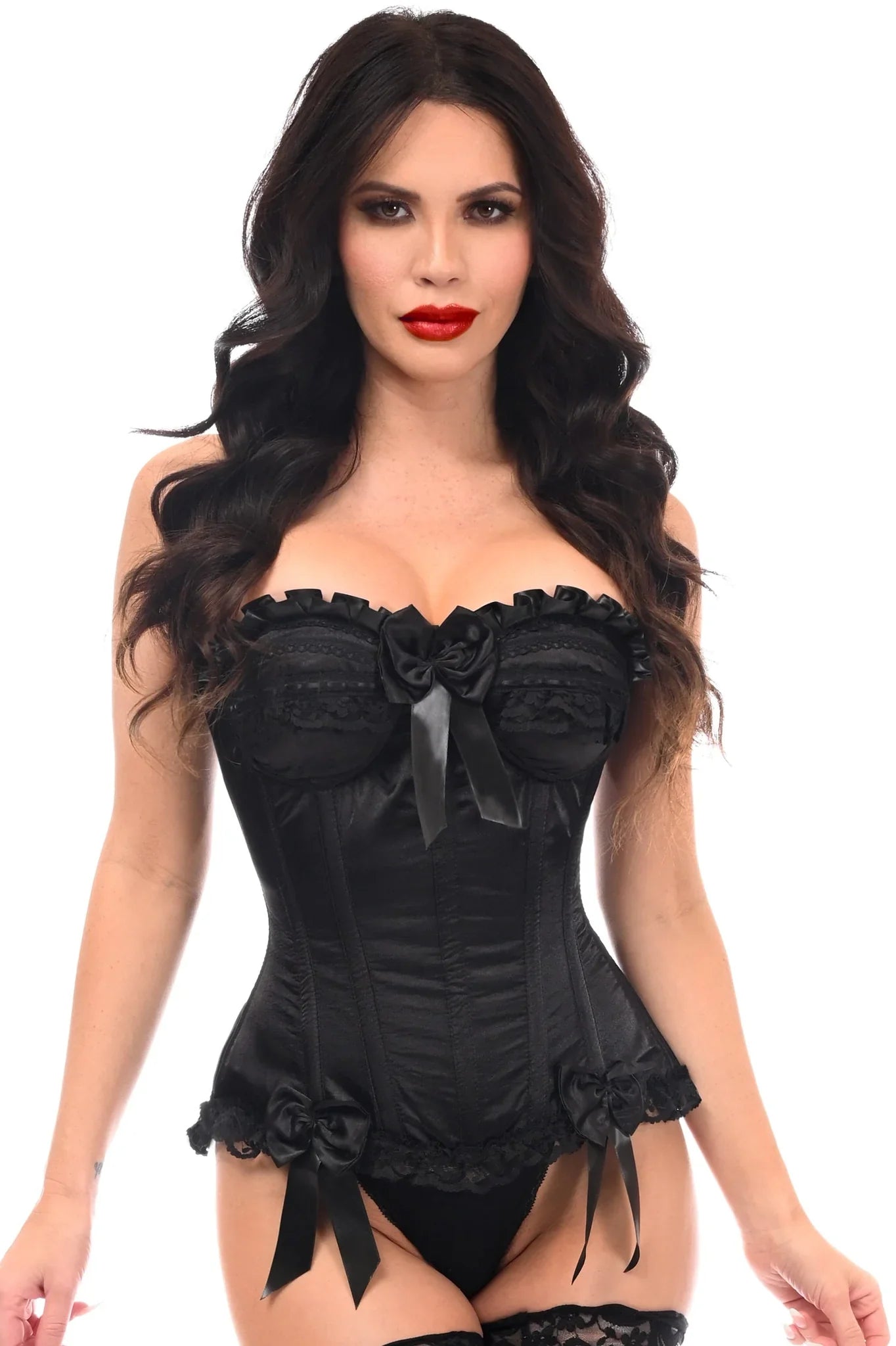 Sex toys for sensual intimacy-Queen Top Drawer Burlesque Satin Steel Boned Corset