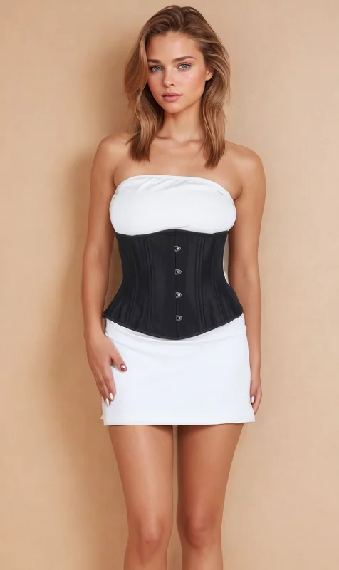 Corset dress with plunging neckline-Plus Size Underbust Taffeta Standard Corset