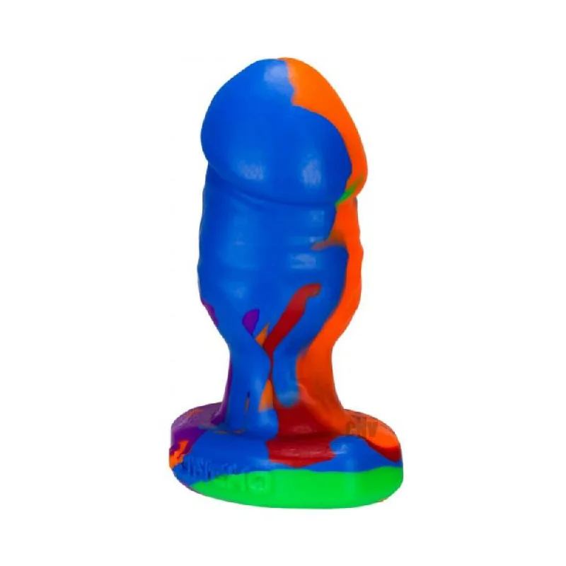 Glass dildos for temperature play-Honcho 1 Rainbow