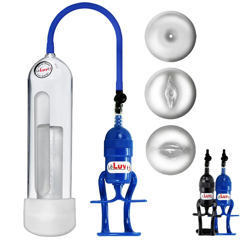 cock ring hype-LeLuv EasyOp Z Grip Penis Pump Kit - 2.25" x 9" Magic Cylinder with Silicone Hose and Magic Sleeve™  - Vagina/Anus/Mouth