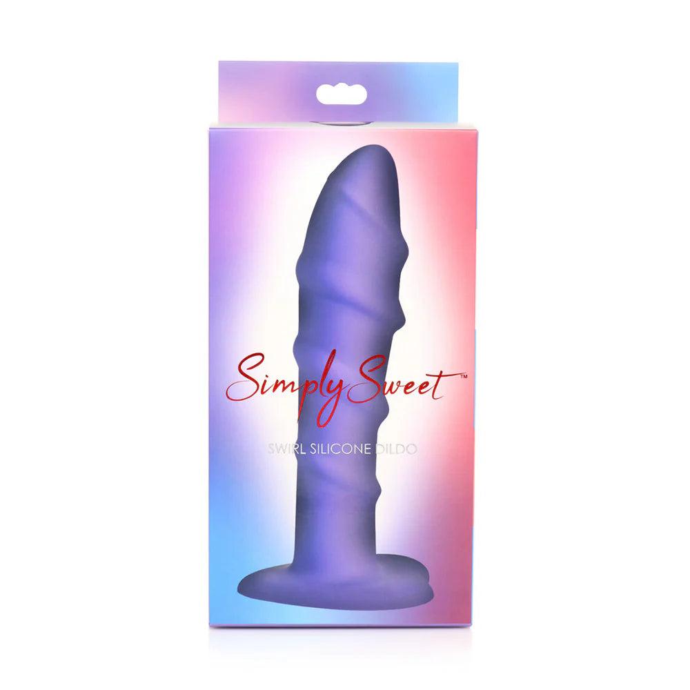 harness-compatible-dildo-Simply Sweet Swirl 7 in. Silicone Dildo