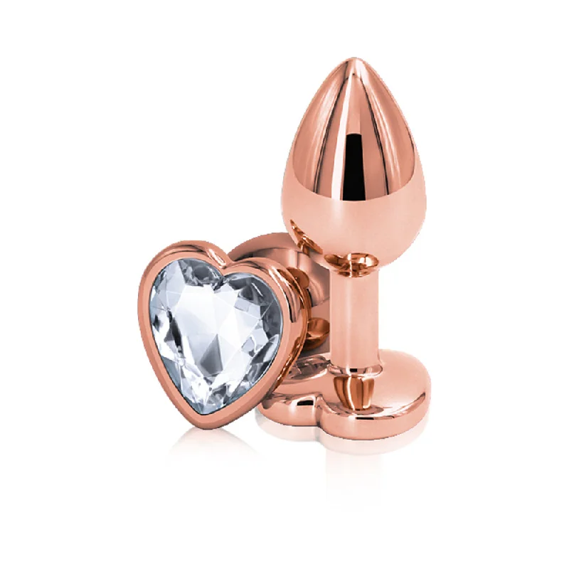 Waterproof anal toys-Rear Assets Rose Gold Heart Small