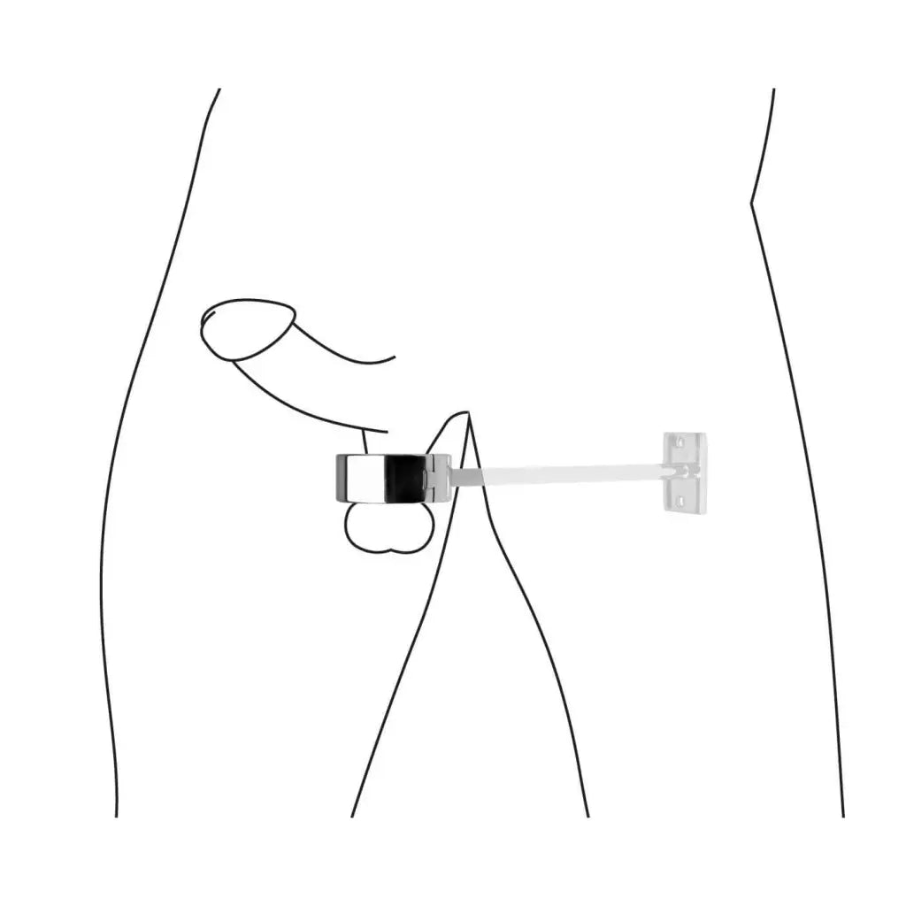 cock ring solar charged-Locking Mounted Cbt Scrotum Cuff With Bar