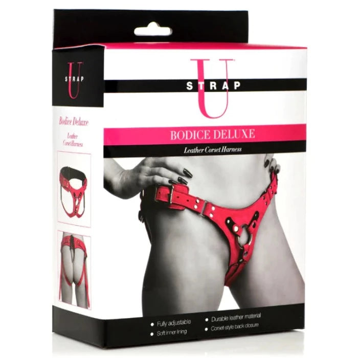 Sex toys with soft pulsing-U Strap ''Bodice'' Deluxe Harness -Pink