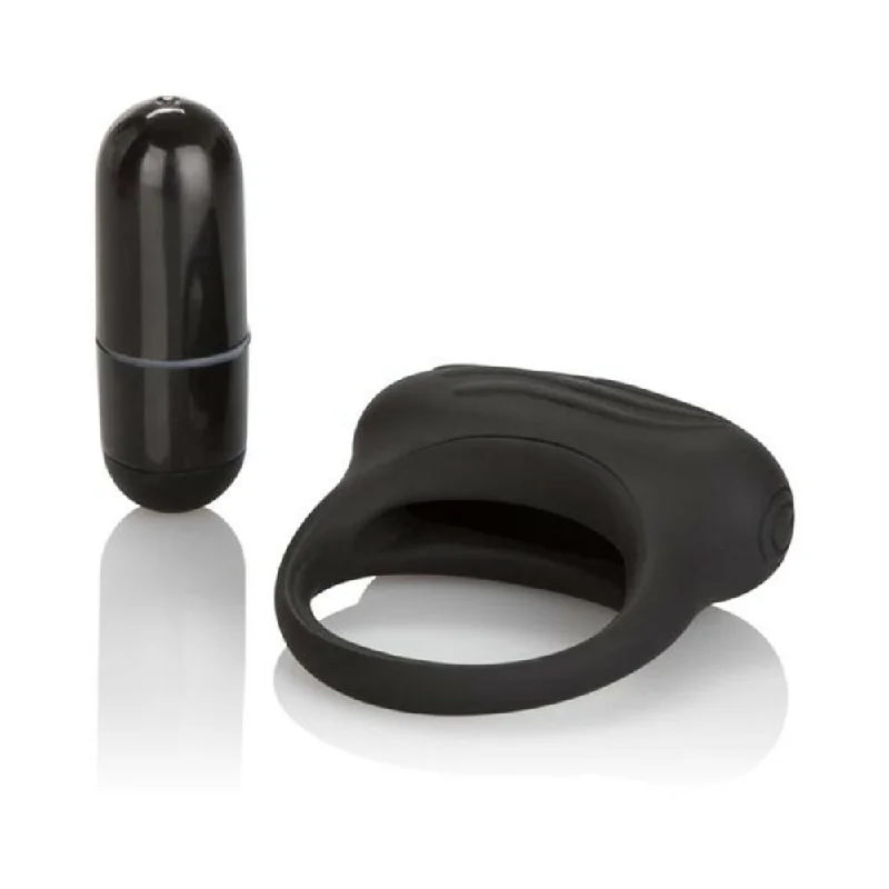 cock ring all day-Silicone Lovers Arouser Black Vibrating Ring