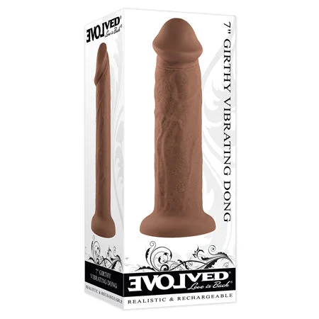 medical-grade-dildo-Evolved Girthy Rechargeable Vibrating 7 in. Silicone Dildo