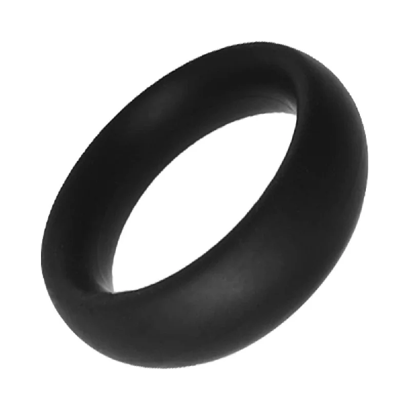 cock ring exclusive-Rock Solid Silicone Black C Ring, Medium (1 7/8in) In A Clamshell