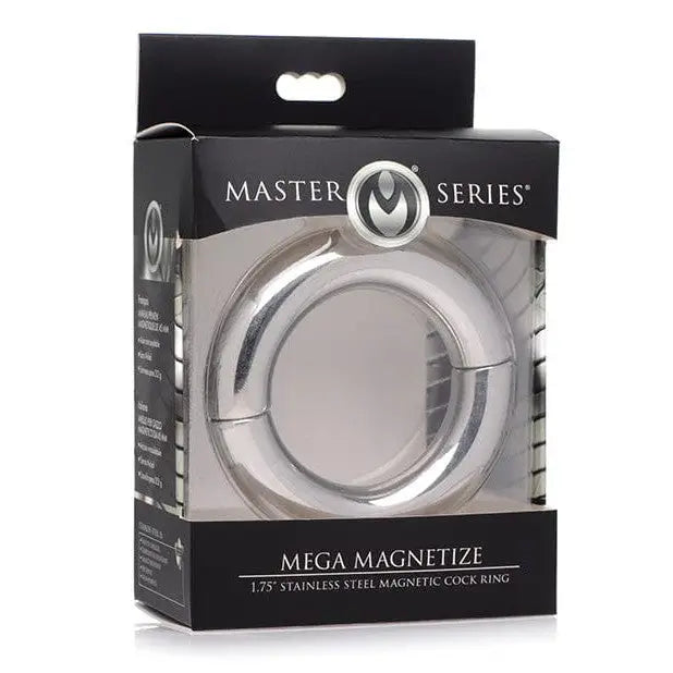 cock ring stress relief-Master Series Mega Magneti^e 1.75" Stainless Steel Magnetic Cock Ring - Silver