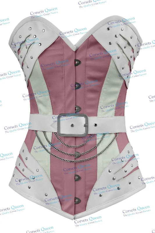 Corset top in geometric print-Jocosta Steampunk Overbust Corset