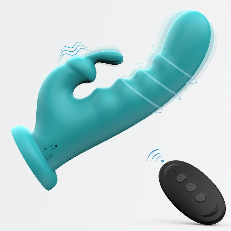 Vibrator fresh look-Rabbit Clitoral Vibrator G Spot Vibrating Butt Plug - Remote Control Double Clit Clamp Prostate Massager