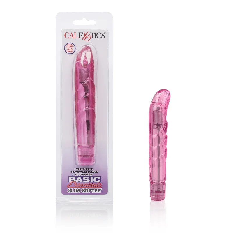 Vibrator compact travel-California Exotics - Basic Essentials Slim Softee G Spot Vibrator (Pink)