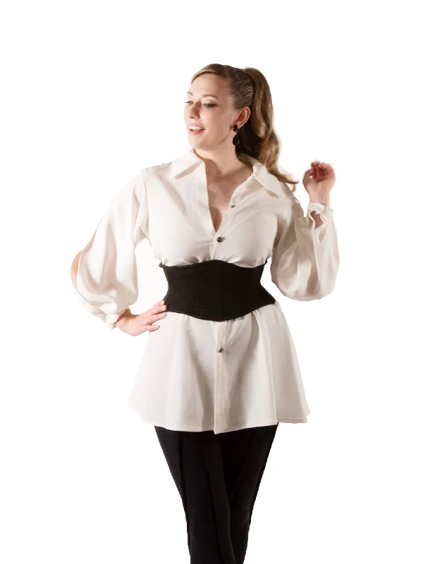 Corset in cream satin-KnitCinch Cincher Corset Belt