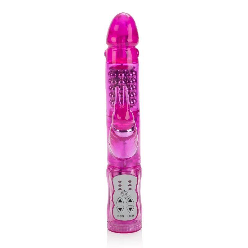 Vibrator gentle material-Waterproof Jack Rabbit 5 Rows - Pink