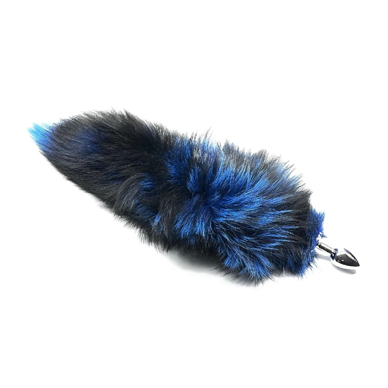 Silicone dildos with texture-Mystic Blue 17" Fox Tail