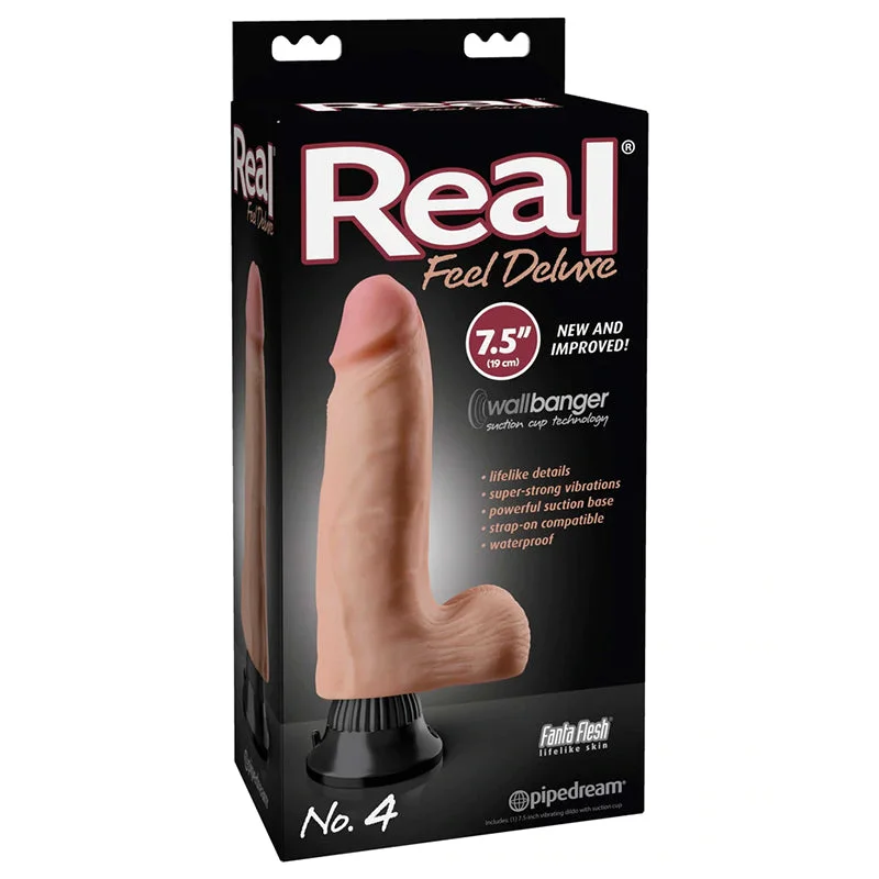 sculpted-dildo-21 Real Feel Deluxe No 4 Wallbanger Dildo Waterproof 7.5 Inch Beige