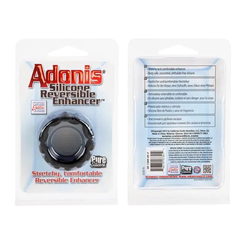 cock ring must have-Adonis Reversible Enhancer Black