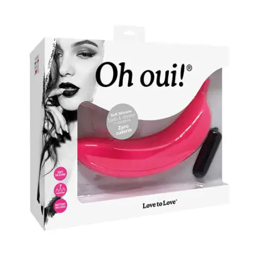 Vibrator long distance-Love to Love Oh Oui Silicone Banana Vibrator Pink