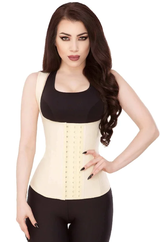 Sex toys with smooth finish-Playgirl Nude Latex Waist Trainer Sports Vest